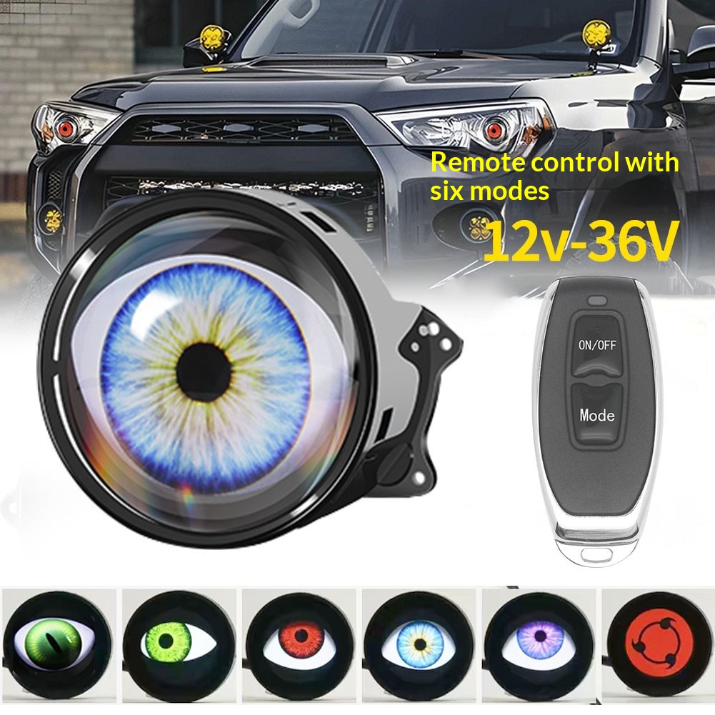 Universal Motorcycle Led Headlight Projector - Devil Eye LED Headlight, Dynamic Demon