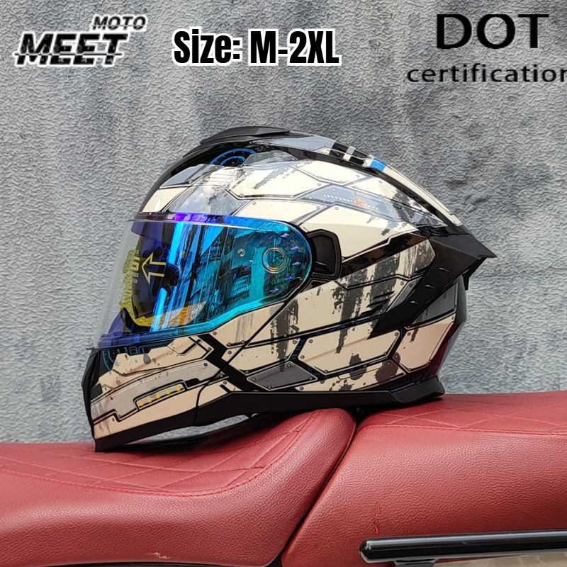 Unisex Full Face Motorcycle Ra - огляд і ціна Dual Visor Motorcycle Racing Helmet